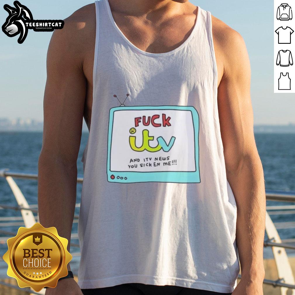 Stylish tank top featuring 'Nice Fuck It' slogan, perfect for ITV News fans seeking bold fashion statements.