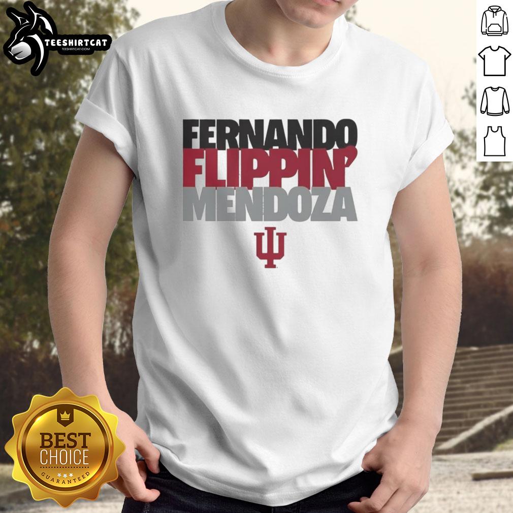 Nice Indiana Hoosiers Football Fernando Flippin' Mendoza Player Of The Year T-Shirt featuring bold team colors and graphics.