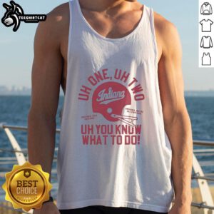 Nice Indiana Hoosiers Football helmet tank top featuring spirited design, perfect for fans and game day wear.