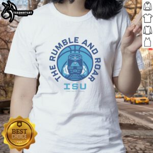 Nice Indiana State Sycamores Basketball Rumble and Roar ladies tee featuring vibrant team colors and logo.