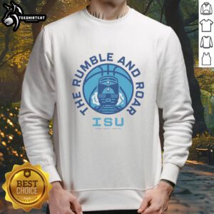 Alt Text: Nice Indiana State Sycamores Basketball sweatshirt featuring 'The Rumble and Roar' design from Terre Haute.