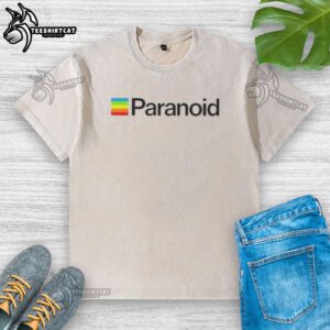 Nice Paranoid Washed T-Shirt featuring a relaxed fit and unique vintage design, perfect for casual wear.