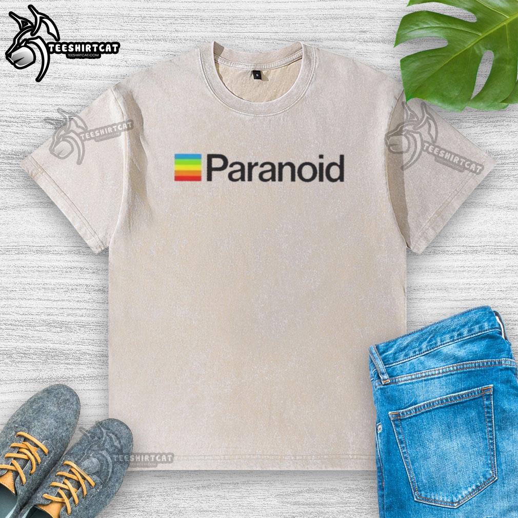 Nice Paranoid Washed T-Shirt featuring a relaxed fit and unique vintage design, perfect for casual wear.