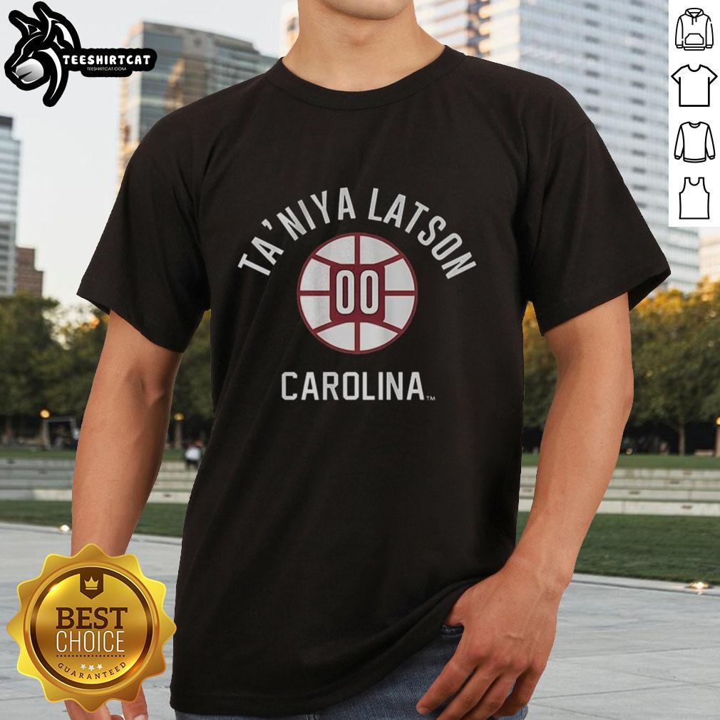 Alt Text: Nice Ta'Niya Latson South Carolina Gamecocks Basketball shirt featuring name and number 00 design.