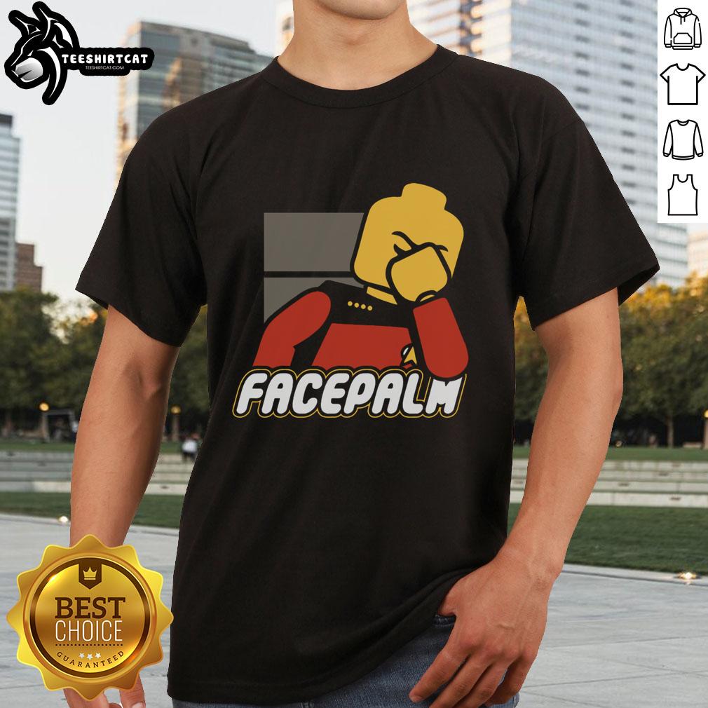 Official Lego Face Palm T-Shirt featuring iconic Lego minifigure design for fans and collectors.