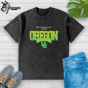 Alt Text: Official Oregon Ducks SCO Ducks 2025-26 College Football Playoff washed t-shirt showcasing team pride and style.