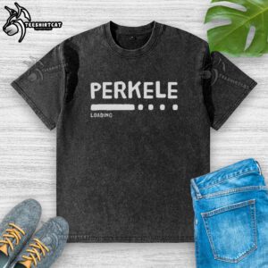 Official Perkele Loading Washed T-Shirt in soft cotton, featuring a vintage design and relaxed fit for casual wear.