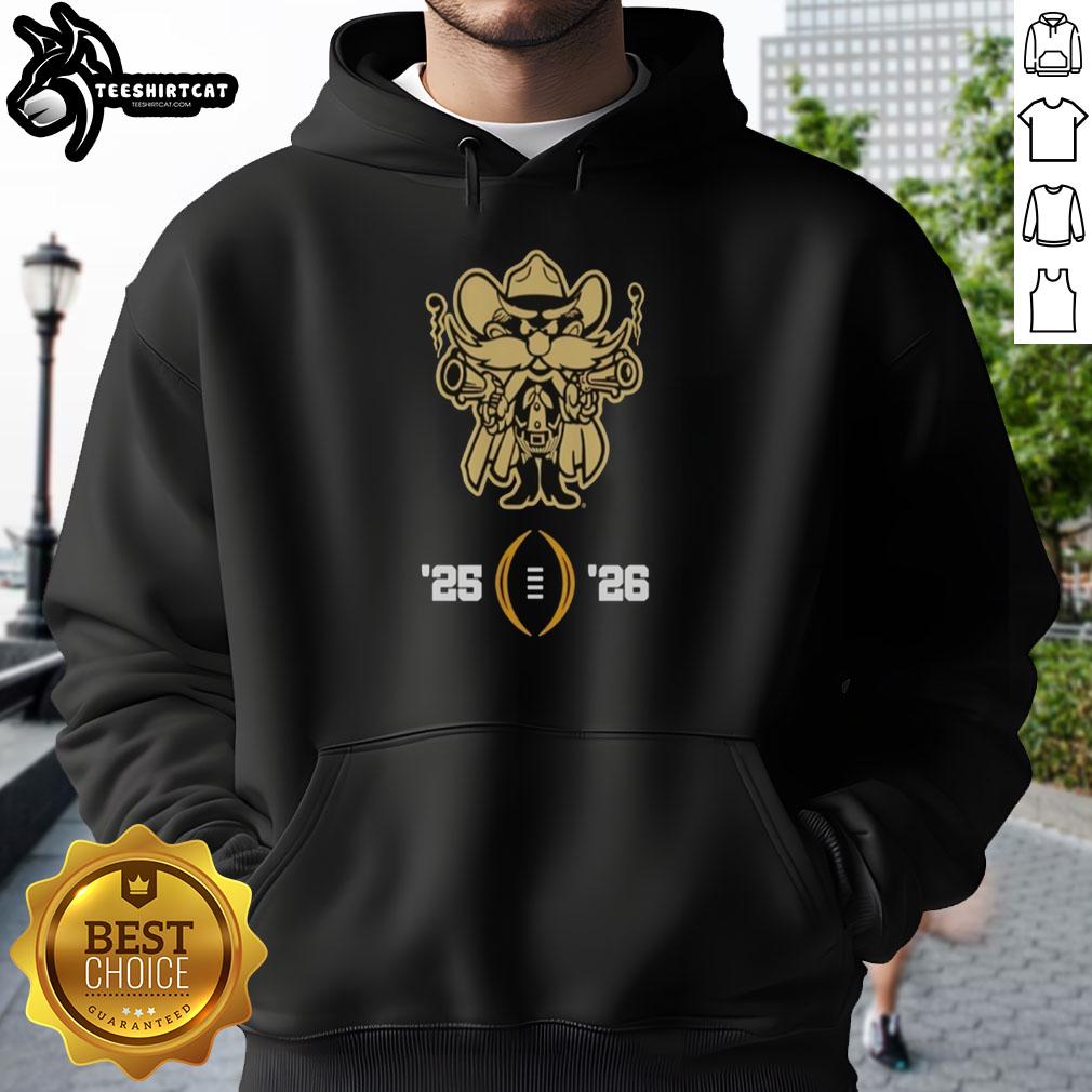 Official Texas Tech Red Raiders Football hoodie for College Football Playoff 2025-26, featuring team logo and colors.