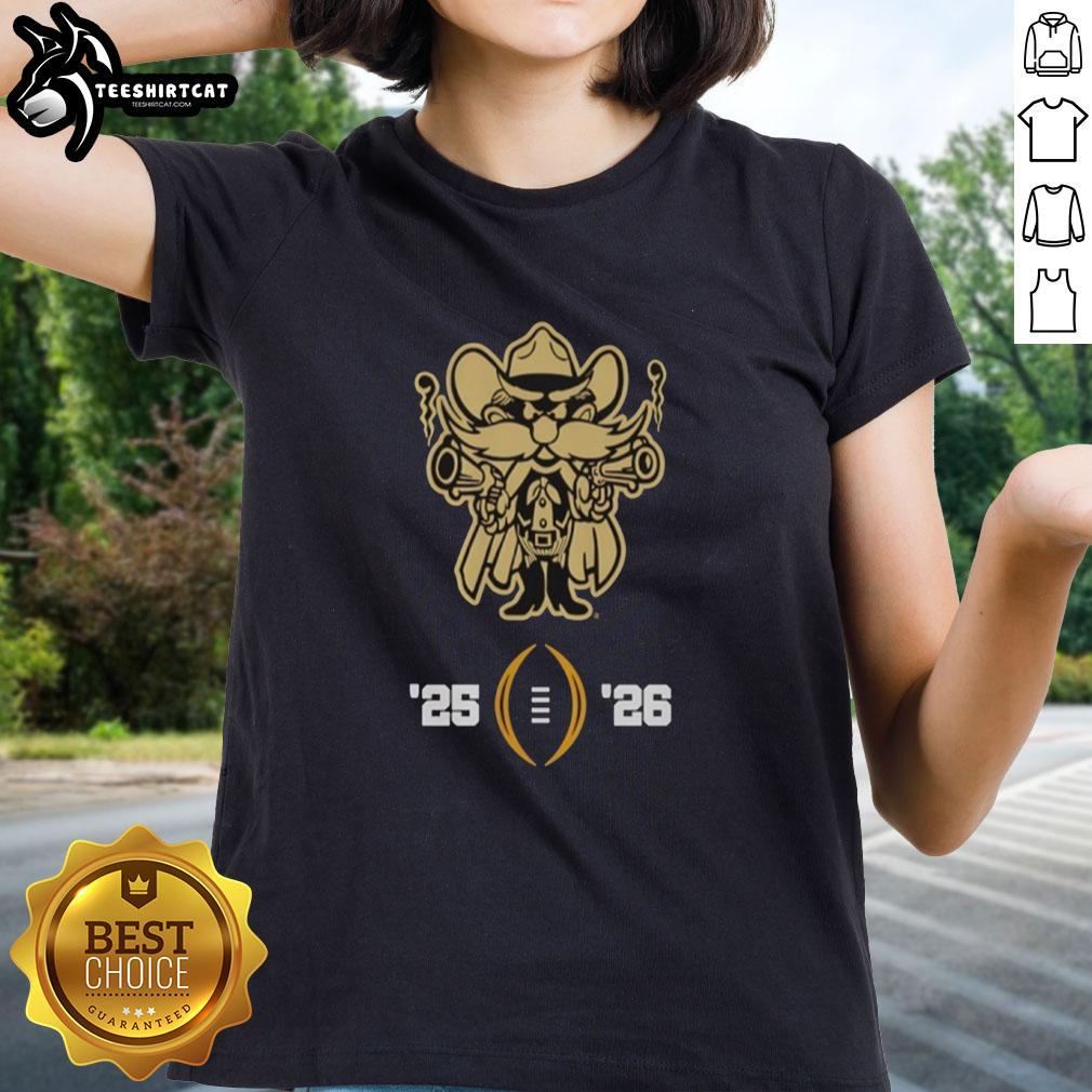 Official Texas Tech Red Raiders Football tee for women, perfect for college football playoff 2025-26 season.