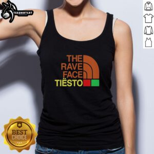 Official The Rave Face Tiesto Tank Top featuring vibrant design, perfect for dance music fans and festival goers.