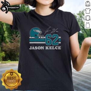 Original Eagles Jason Kelce signature jersey ladies tee in stylish design, perfect for female fans of the Eagles.