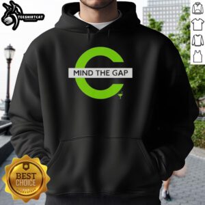 Original Mind The Gap Hoodie in black, featuring bold graphic design and comfortable fit, perfect for casual wear.