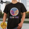 Original New York Knicks, Yankees, Giants mashup logo t-shirt featuring vibrant team colors and iconic designs.