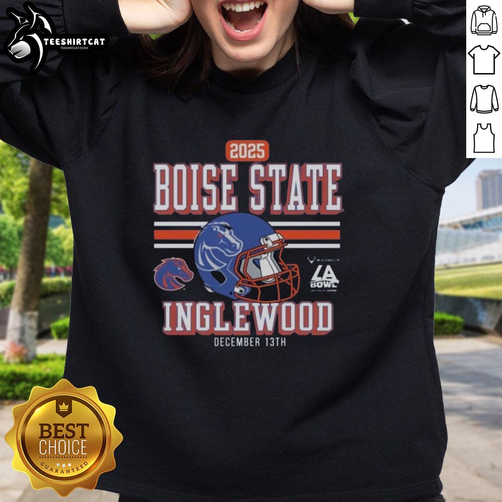 Original Official Boise State Broncos 2025 LA Bowl Sweatshirt featuring team colors and logo, perfect for fans.