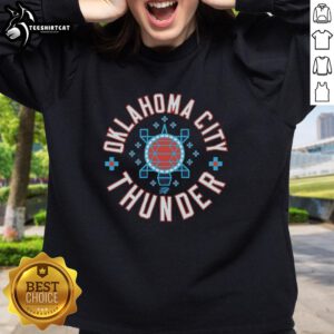 Original Oklahoma City Thunder City Edition 2025 sweatshirt featuring vibrant team colors and logo design.