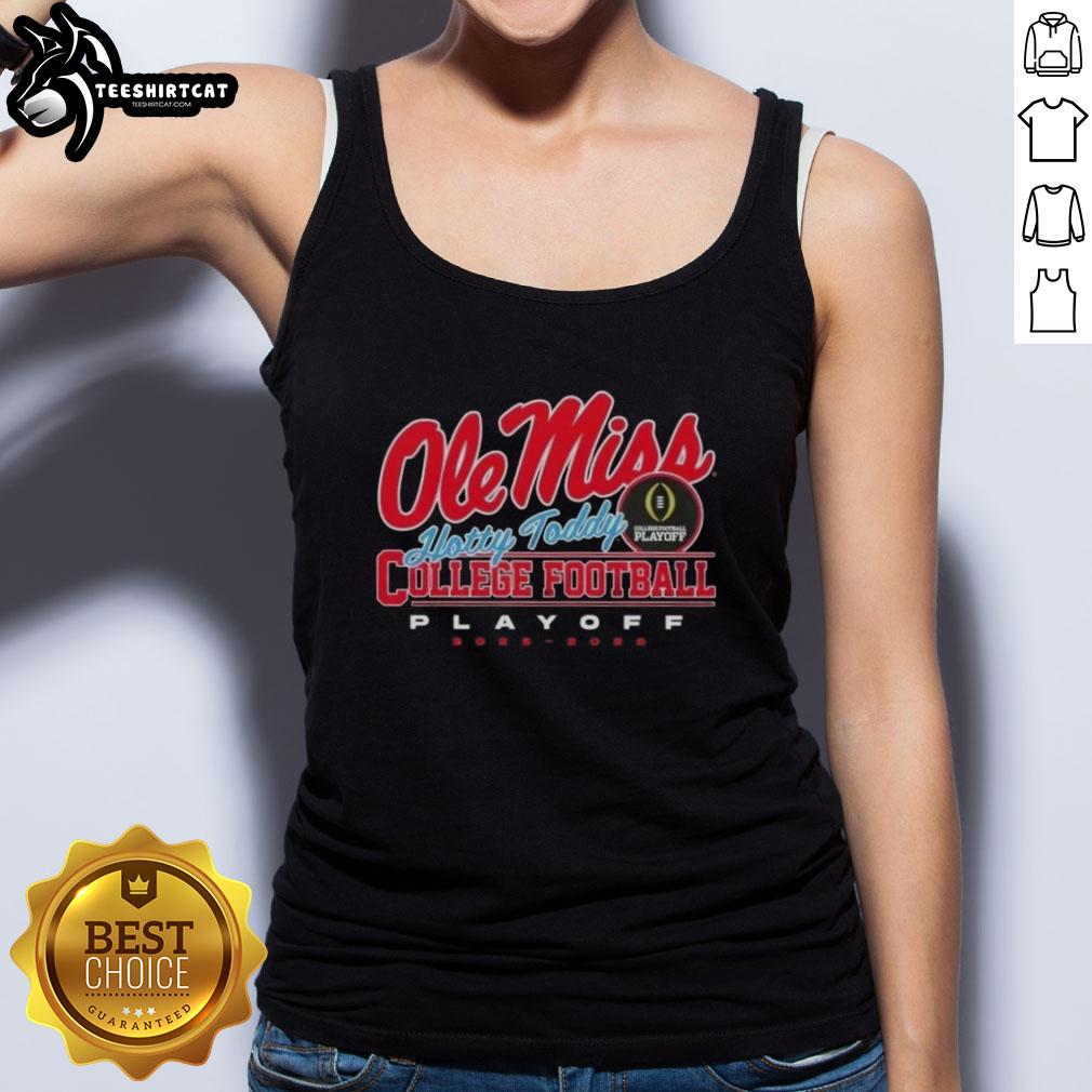 Original Ole Miss Hotty Toddy tank top for College Football Playoff 2025-26, featuring team colors and logo.