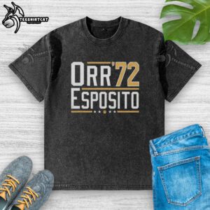 Original Orr Esposito 72 Bobby Orr Bruins Legends Washed T-Shirt featuring classic design and vibrant team colors.