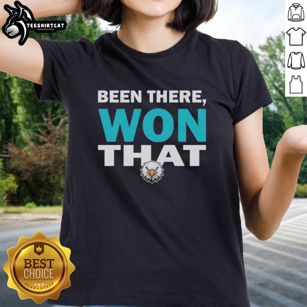 Alt Text: Original Philadelphia Eagles football logo on a stylish ladies' tee, perfect for fans celebrating victories.