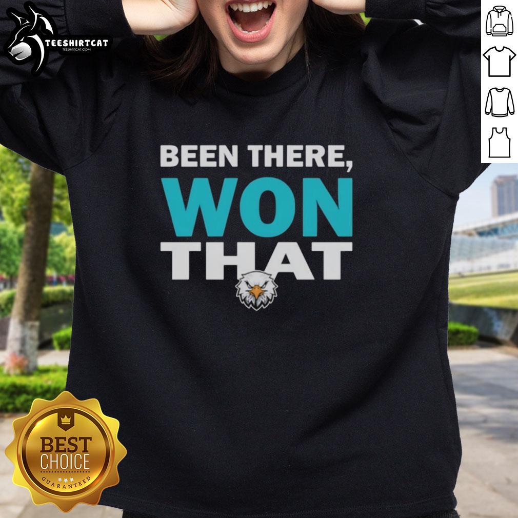Alt Text: Original Philadelphia Eagles football logo on a Been There Won That sweatshirt, perfect for fans and collectors.