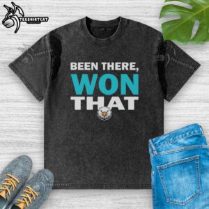 Original Philadelphia Eagles football logo on a 'Been There, Won That' washed t-shirt for fans.