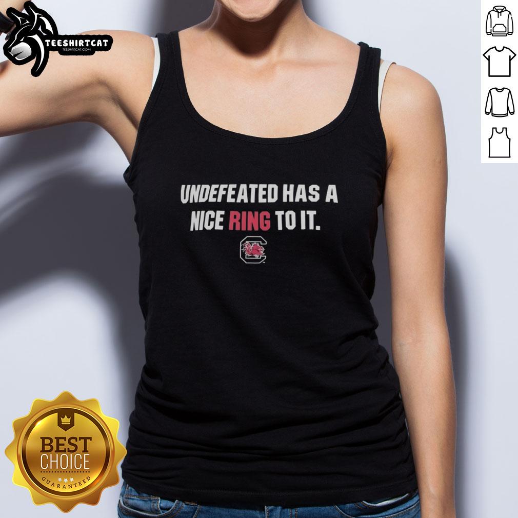 South Carolina Gamecocks Undefeated tank top featuring bold team colors and logo, perfect for fans and game day wear.
