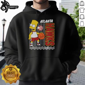Alt Text: Original The Simpsons Bart X Atlanta Hawks hoodie featuring vibrant graphics and a stylish design for fans.