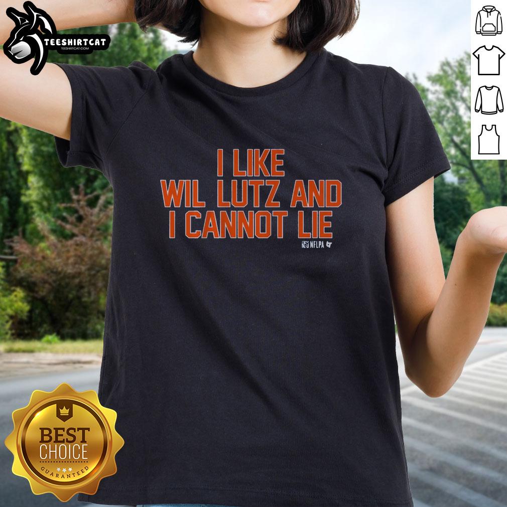 Premium I Like Wil Lutz And I Cannot Lie ladies tee featuring a stylish design for football fans.