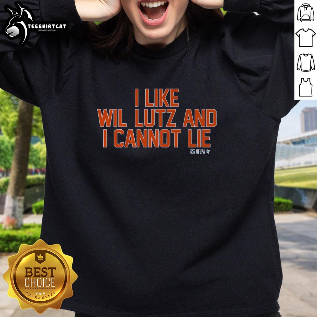 Premium 'I Like Wil Lutz And I Cannot Lie' sweatshirt featuring a stylish design for fans of Wil Lutz and cozy fashion.