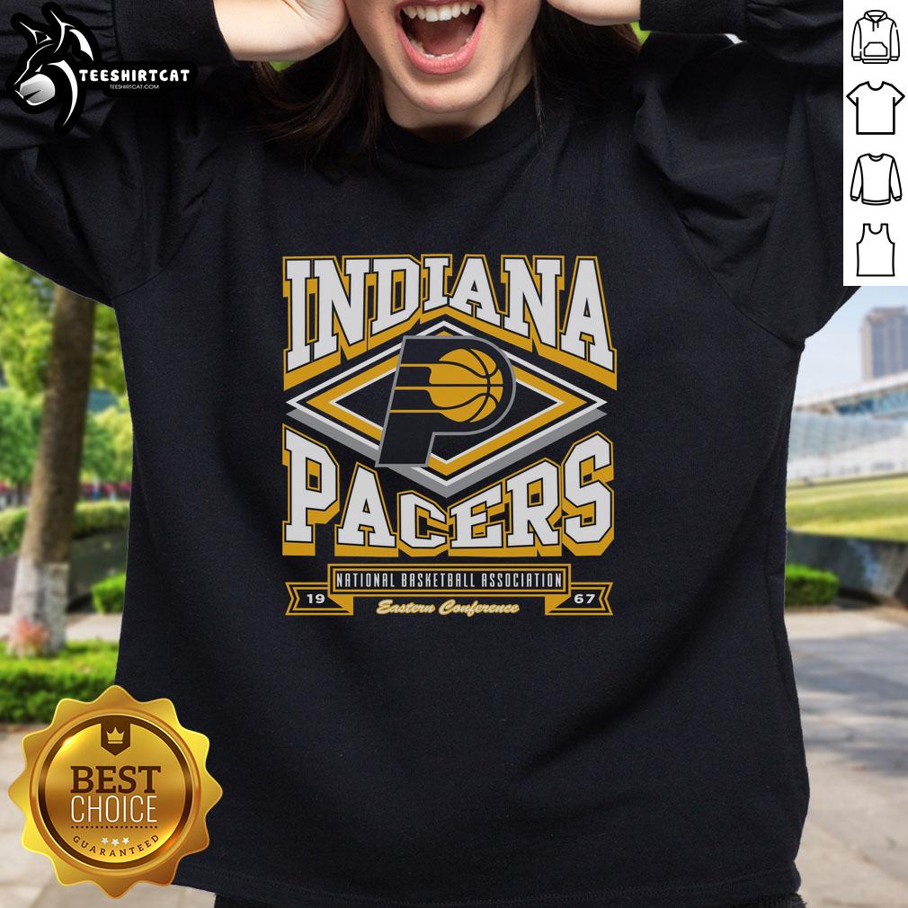 Premium Indiana Pacers Heater Sweatshirt in navy blue, featuring team logo, perfect for fans and cold-weather wear.