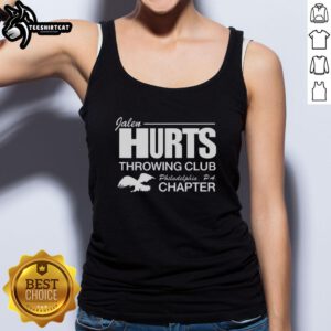Premium Jalen Hurts throwing tank top for Philadelphia Eagles fans, showcasing team spirit and style.