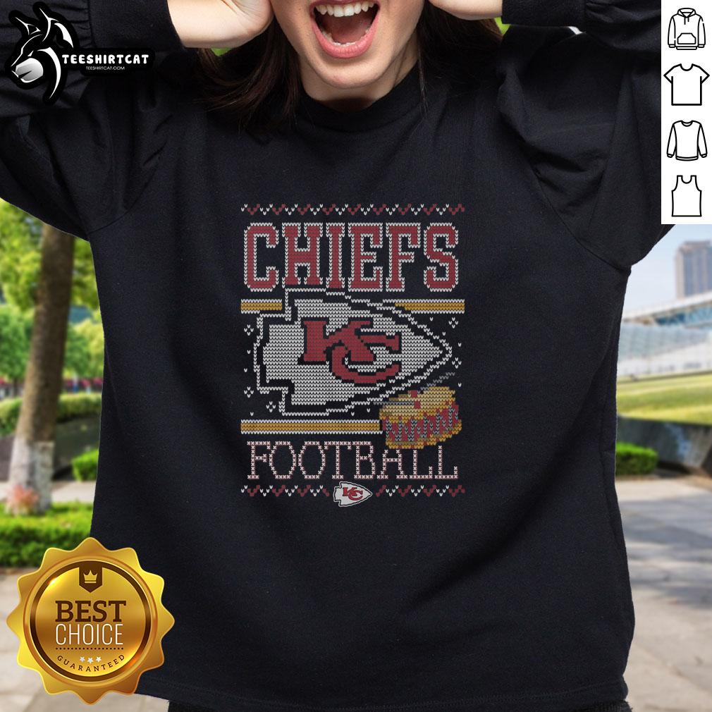 Premium Kansas City Chiefs Holiday Sweatshirt featuring team logo, festive colors, and comfortable fit for fans.