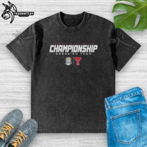 Premium Official Texas Tech 2025 Big 12 Championship Wreck Em Tech Washed T-Shirt in vibrant colors.