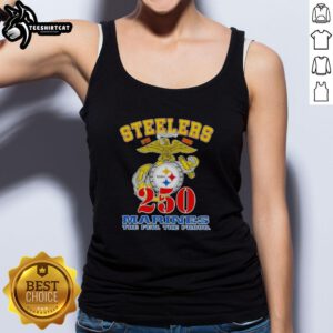 Premium Pittsburgh Steelers X U.S.M.C 250th Birthday Celebration tank top featuring bold graphics and team colors.