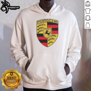 Premium Porsche logo hoodie with 'I Am Not Saying I'm Better Than You But I Do Drive' design for car enthusiasts.