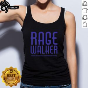 Premium Rage Walker tank top featuring 'Fueled By Silence, Powered By Spite' design, perfect for bold fashion statements.