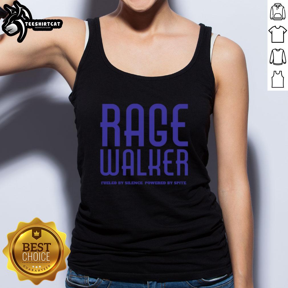 Premium Rage Walker tank top featuring 'Fueled By Silence, Powered By Spite' design, perfect for bold fashion statements.