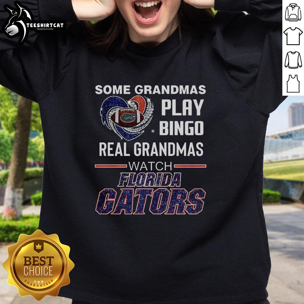 Premium Florida Gators sweatshirt featuring grandmas playing bingo, perfect for stylish game day wear.