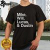 Premium Stranger Things T-Shirt featuring Mike, Will, Lucas, and Dustin for party fans. Perfect for casual outings!
