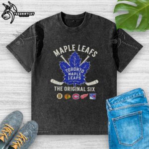 Premium Toronto Maple Leafs Original Six washed t-shirt featuring classic team logo and vintage style design.