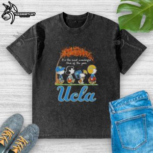 Premium UCLA Bruins x Peanuts Snoopy shirt, perfect for autumn with 'It's The Most Wonderful Time of the Year' design.