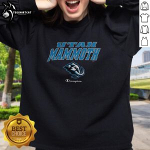 Premium Utah Mammoth Champions Sweatshirt in navy blue, featuring a bold logo and cozy design for ultimate comfort.