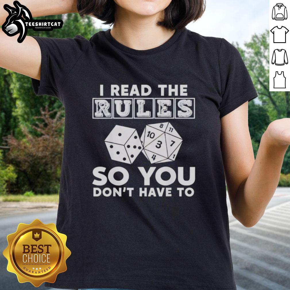 Pretty I Read The Rules So You Don't Have To Ladies Tee featuring a stylish design for confident women.