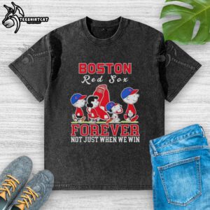 Pretty Snoopy and Charlie Brown Boston Red Sox baseball t-shirt, perfect for fans who support the team always, not just in wins.