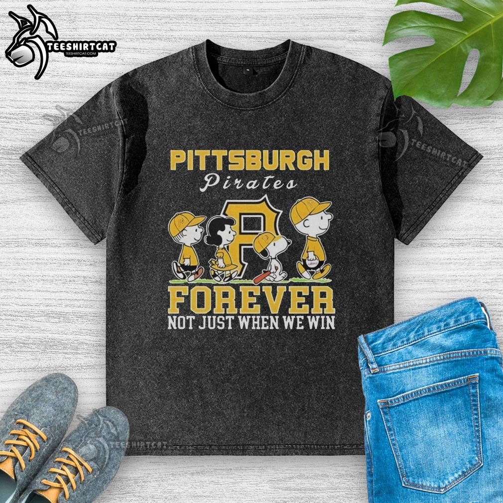 Pretty Snoopy and Charlie Brown Pittsburgh Pirates baseball t-shirt, celebrating fandom beyond just winning games.