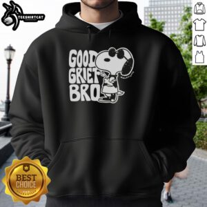 Alt Text: Stylish Pretty Snoopy Good Grief Bro graphic hoodie featuring a playful Snoopy design in vibrant colors.