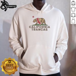 Alt Text: Vintage hoodie featuring a bear and California Republic wordplay, perfect for Trancas, California style lovers.