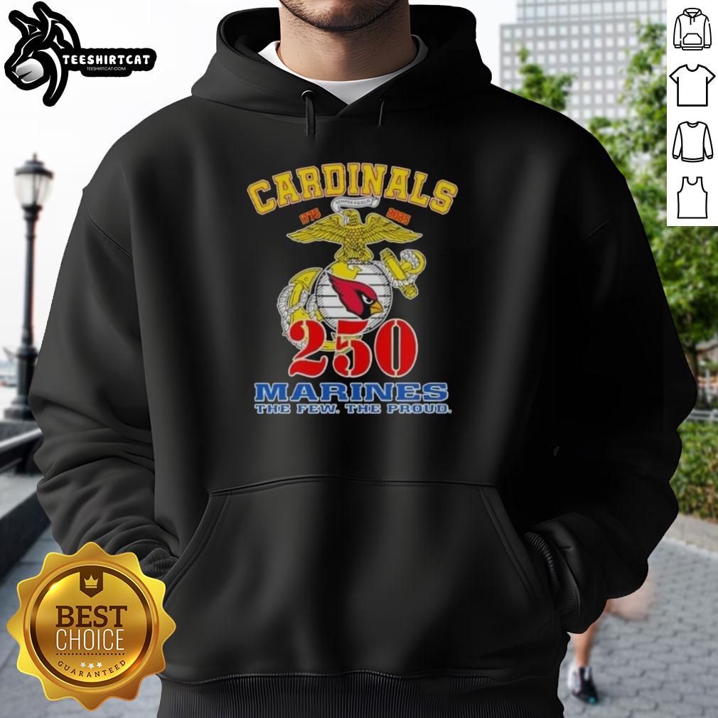 Top Arizona Cardinals x U.S.M.C 250th Birthday Celebration Hoodie featuring bold team colors and festive design.