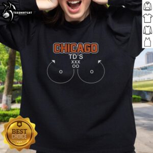 Top Chicago Bears football sweatshirt featuring a fun TDS meme design, perfect for fans celebrating their team spirit.