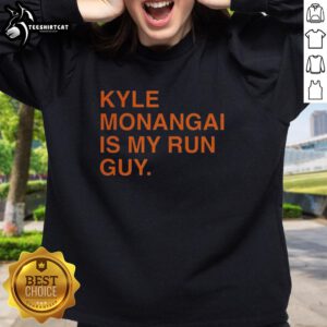 Top Chicago Bears Kyle Monangai Is My Run Guy sweatshirt, featuring bold graphics and team colors for fans.