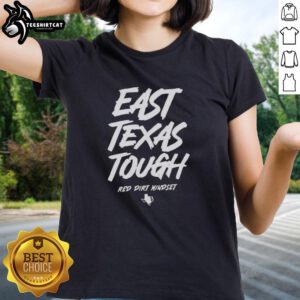 Top East Texas Tough Red Dirt Mindset Letter Ladies Tee featuring a stylish design for proud Texans.